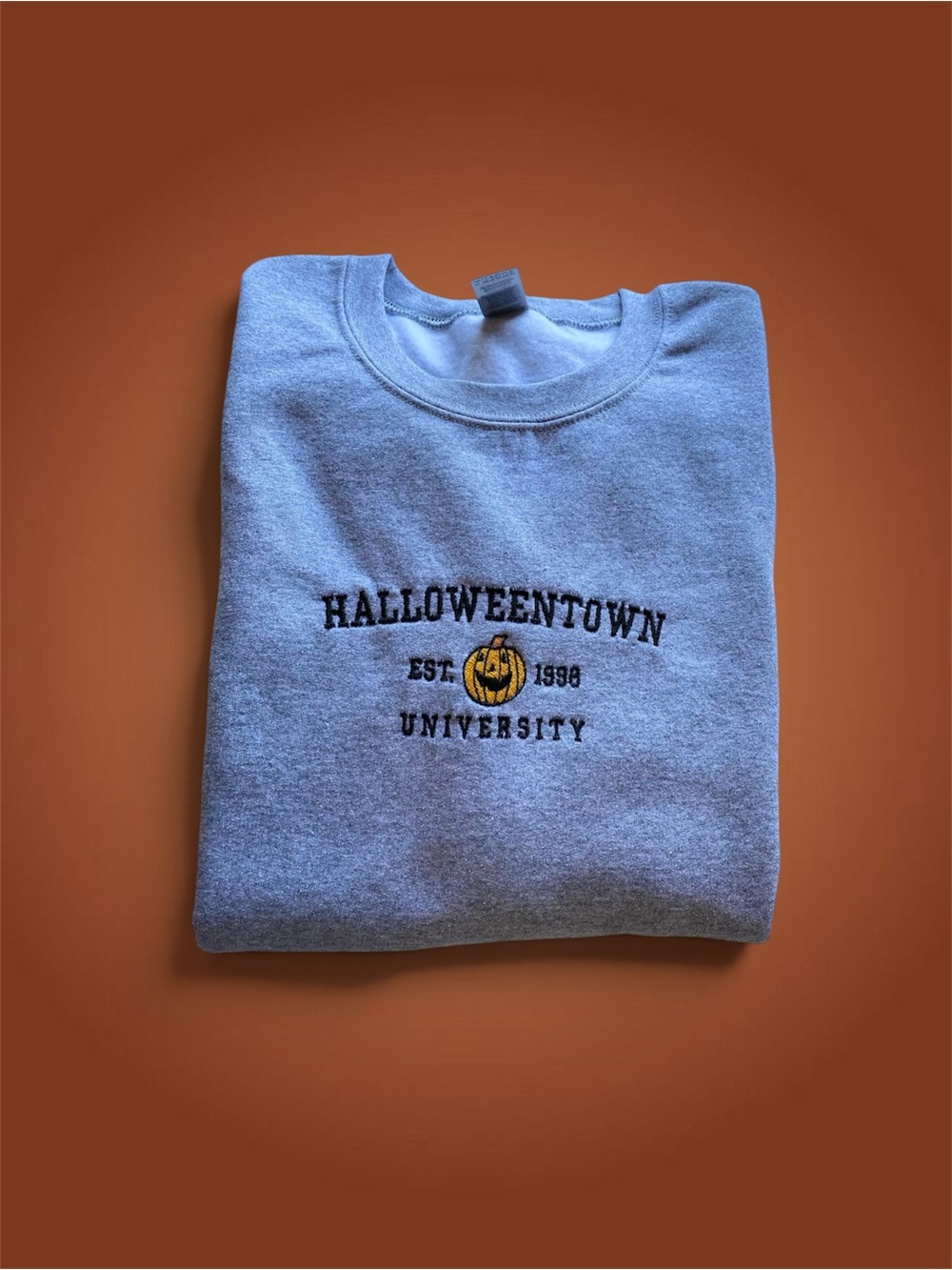 Gildan Halloweentown University Crewneck Sweatshirt - White, Black, Green - Picture 2 of 3